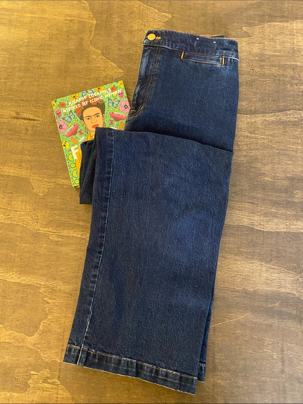 Madewell Emmett Wide-Leg Jeans in Dark Blue Denim